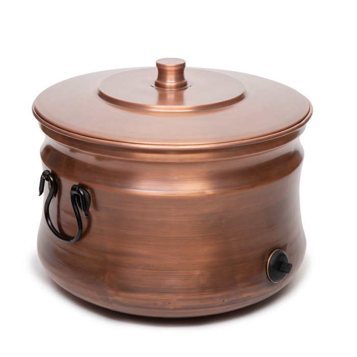 BIRDROCK HOME Copper Water Hose Holder - Ground Garden Hose Pot